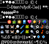 2go blackberry symbols